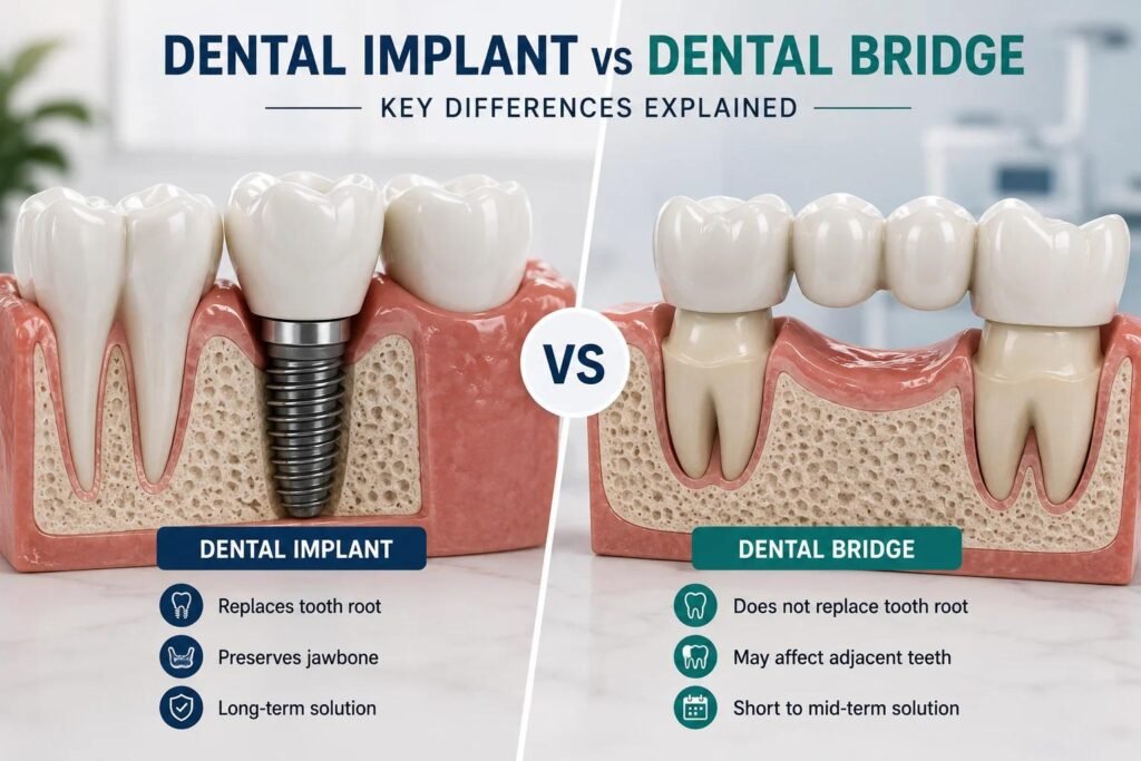 Dental Bridge vs Dental Implant